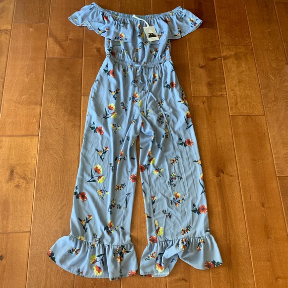 Anthropologie Dresses & Skirts - NWT Harlyn Blue Floral Jumpsuit
